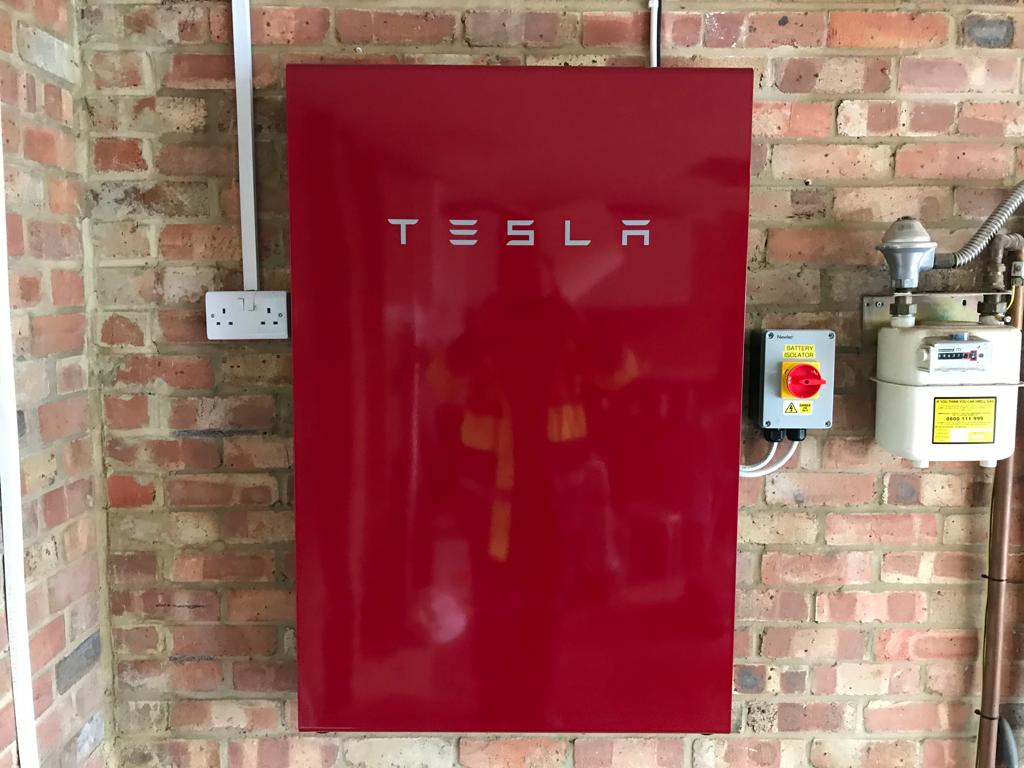 Tesla powerwall store red